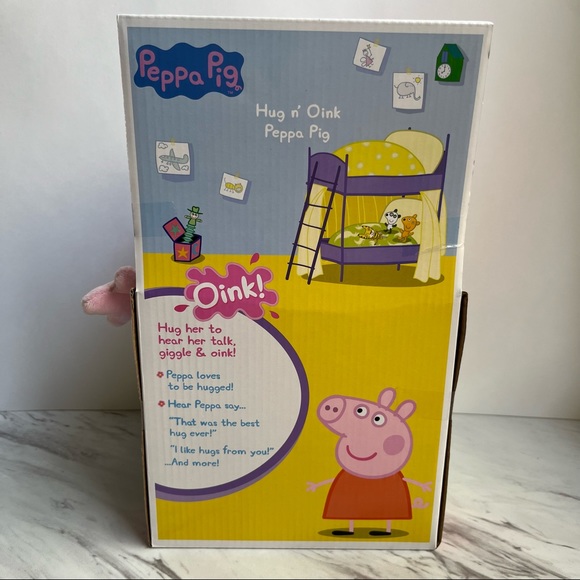 NEW Peppa Pig Hug N' Oink 12" Talking Plush - Picture 3 of 12